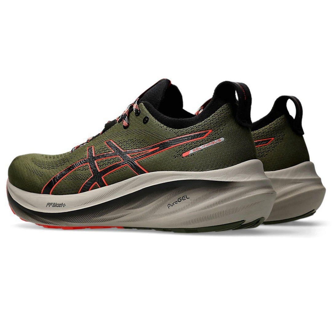 Asics Gel - Nimbus 26 TR - Verde Oliva/Vermelho