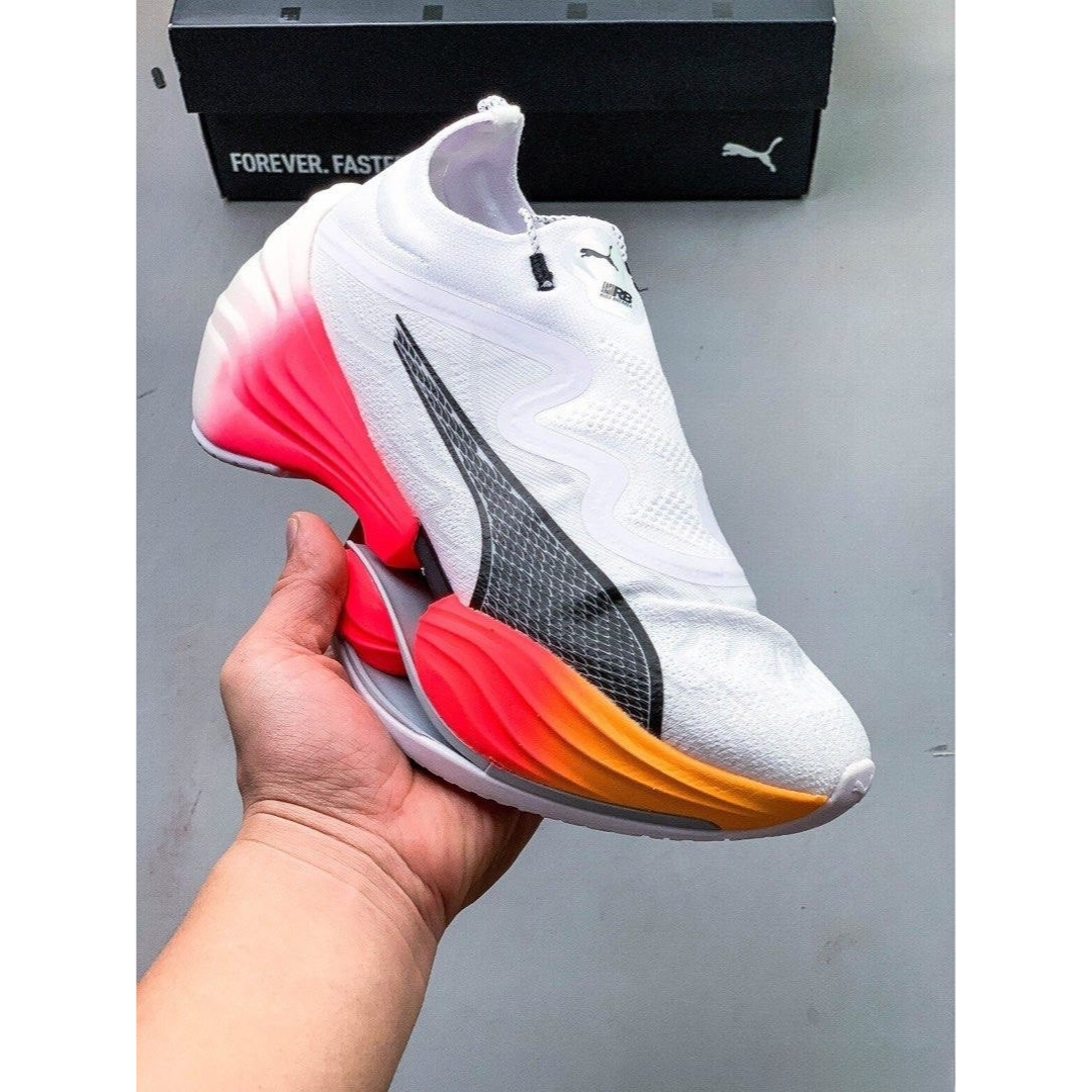 Puma Fast-RB Nitro Elite - Branco com Rosa e Laranja
