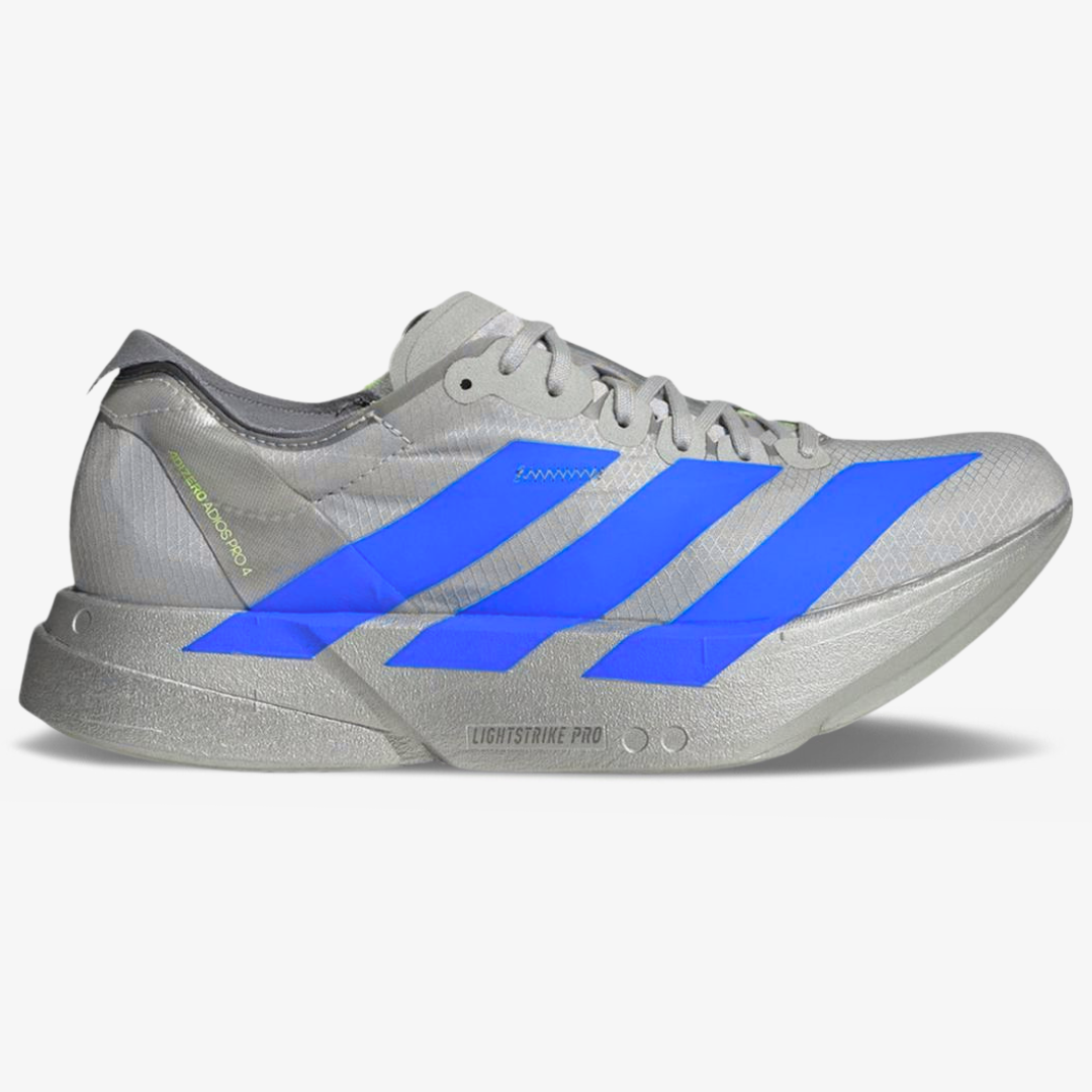 Adidas Adizero Adios Pro 4 Cinza Metálico/Azul – ForTimer
