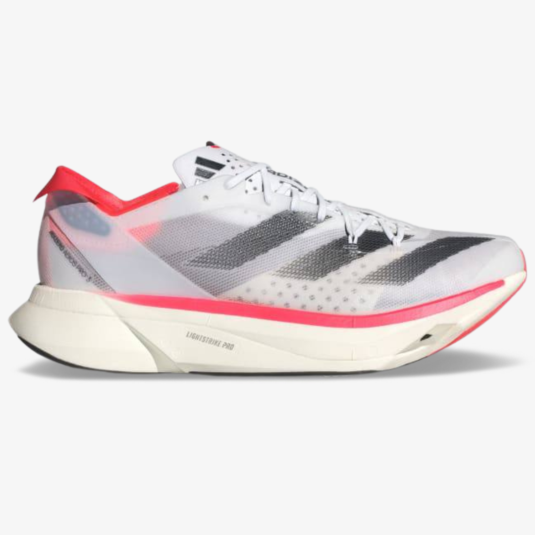Adidas Adizero Adios Pro 3 - Branco/Vermelho Solar