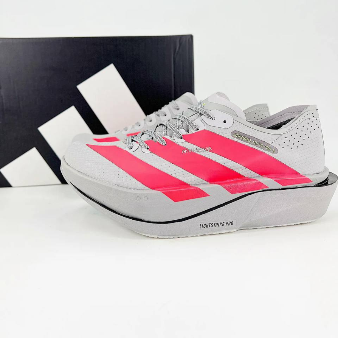 Adidas Adizero Adios Pro 5 - Cinza/Vermelho