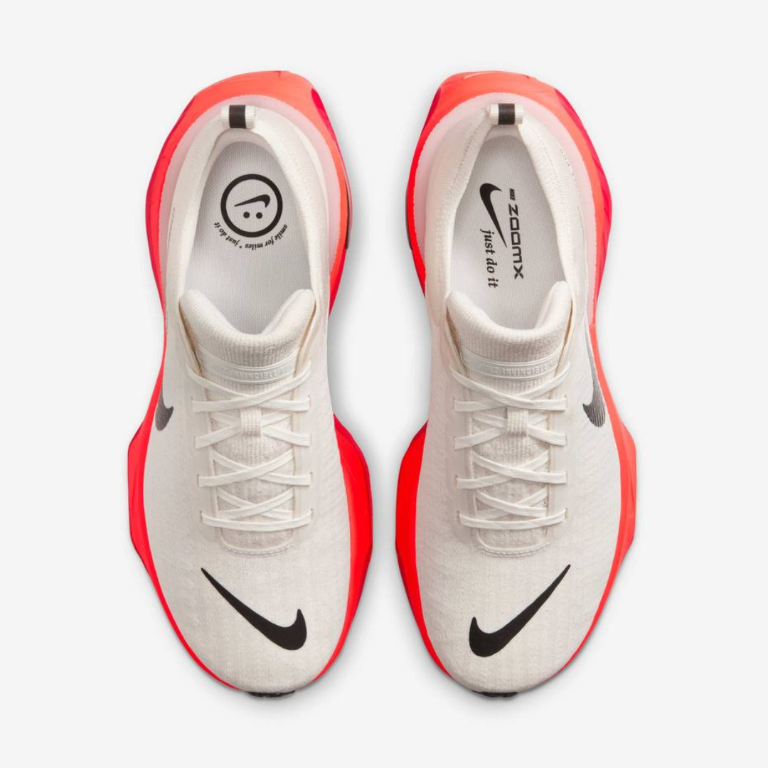 Nike Invincible Run 3 - Branco/Vermelho Neon