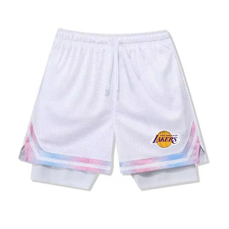 Shorts Americanos Esportivos 2 em 1 - Secagem rápida e Respirável