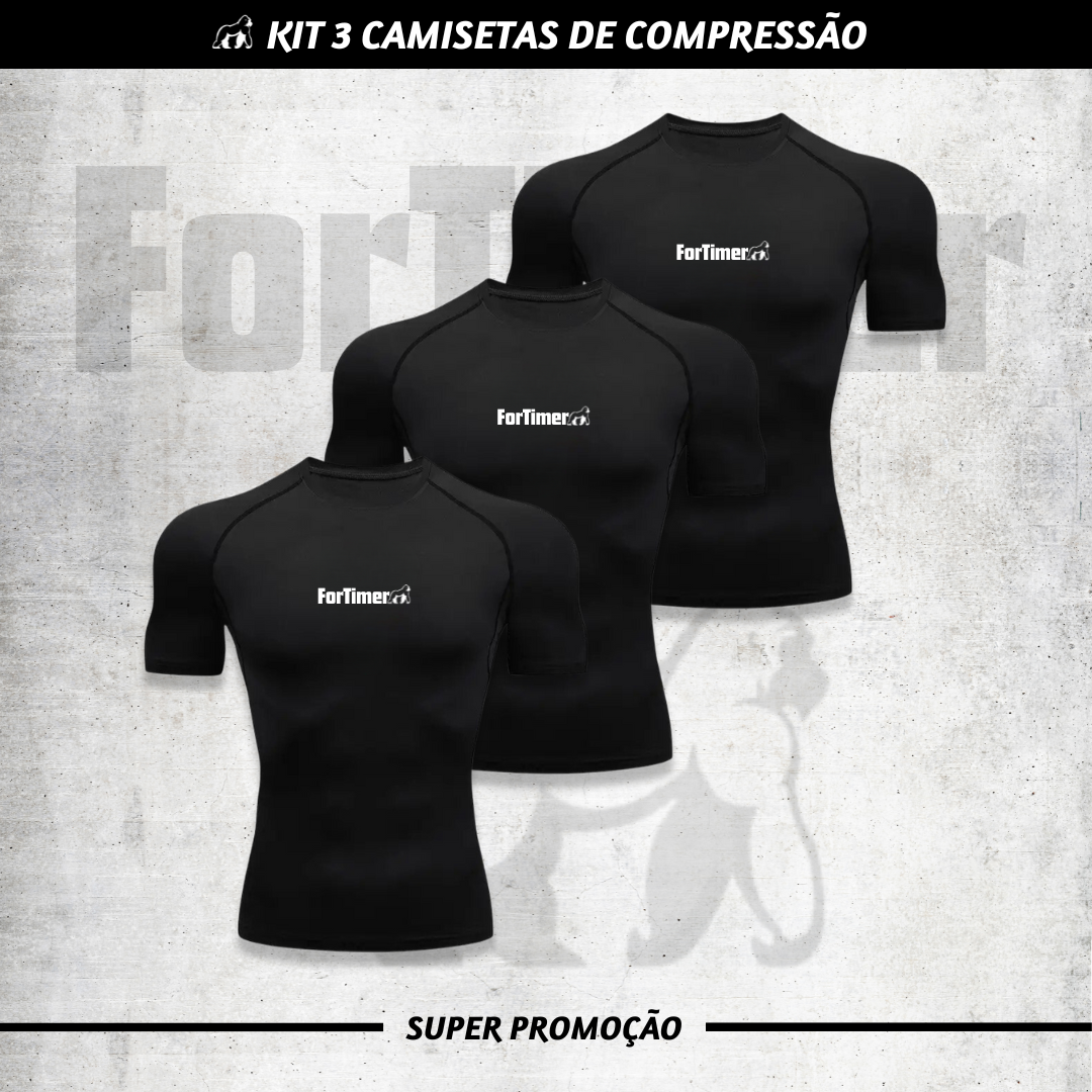 Kit 3 Camisetas de Compressão ForTimer™