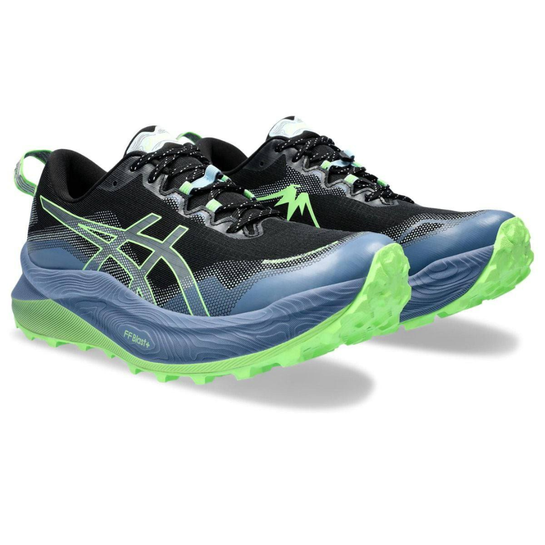 Asics Trabuco Max 3 - Preto/Azul/Verde