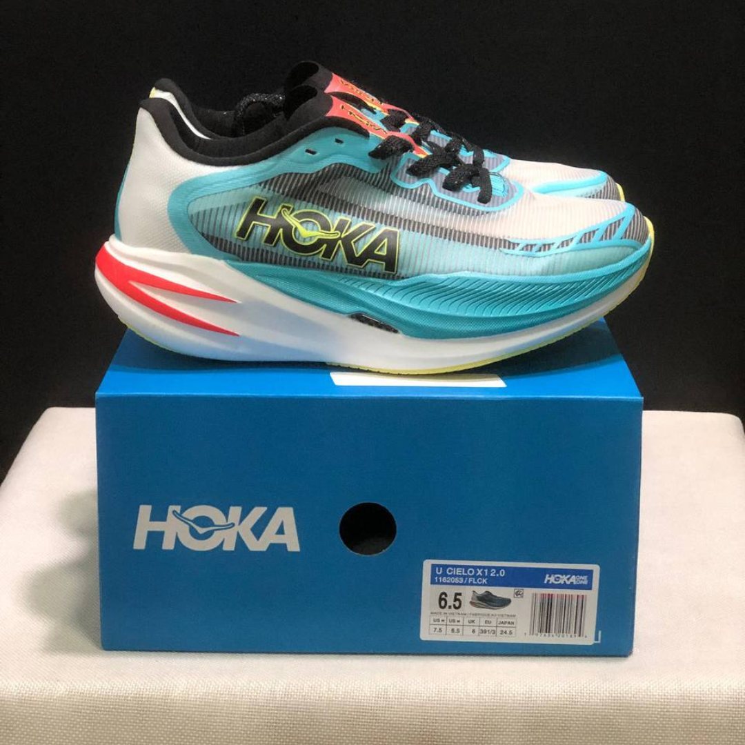 Hoka Cielo X1 2.0 Unissex - Azul/Branco