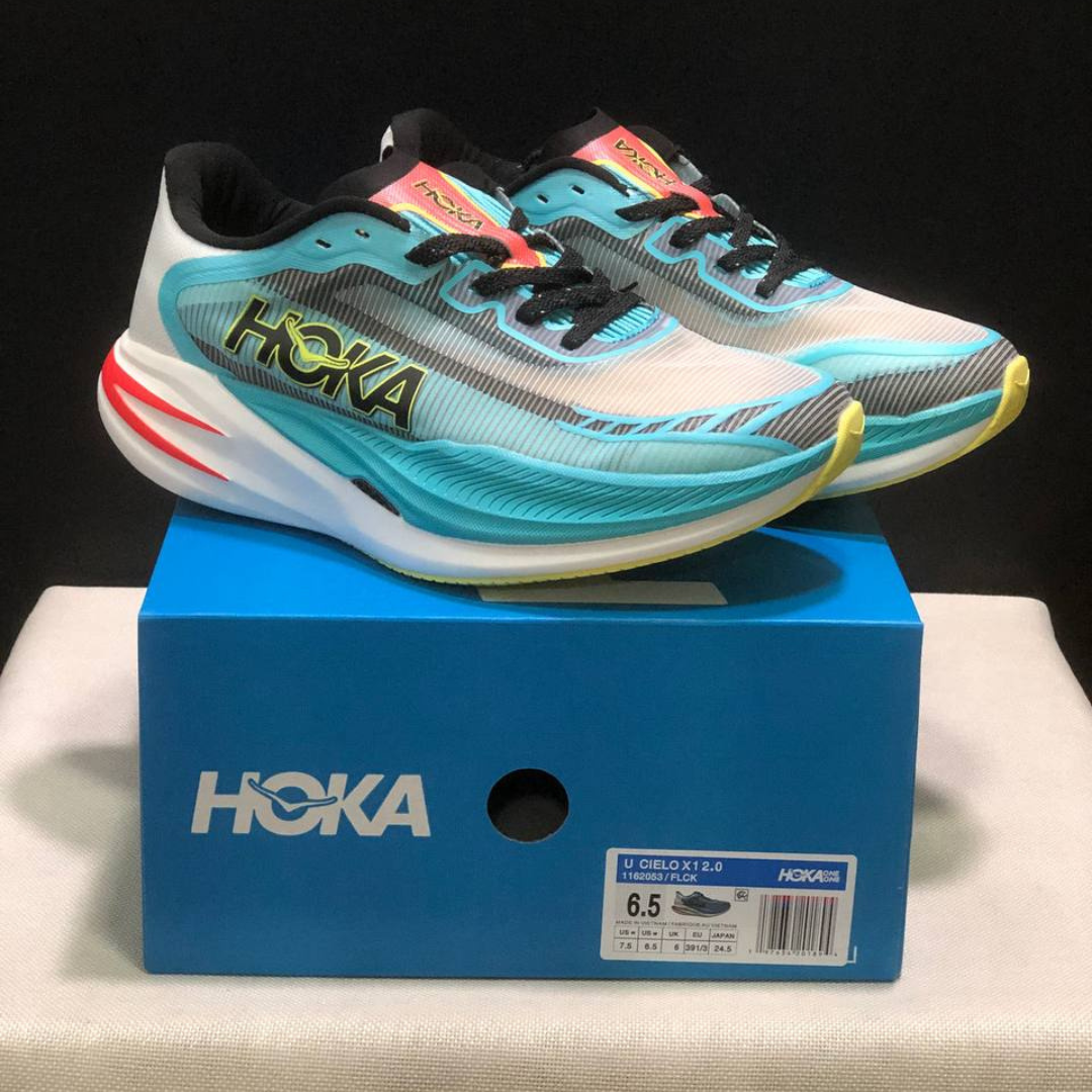 Hoka Cielo X1 2.0 Unissex - Azul/Branco