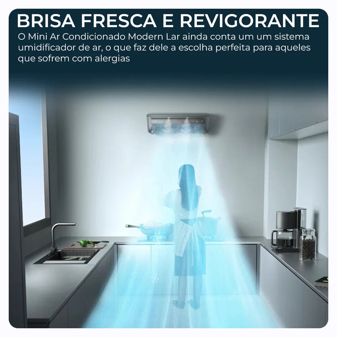 Mini Ar Condicionado Modern Lar™ Instalação Sem Furos + Frete Grátis/ Até 12 vezes SEM JUROS