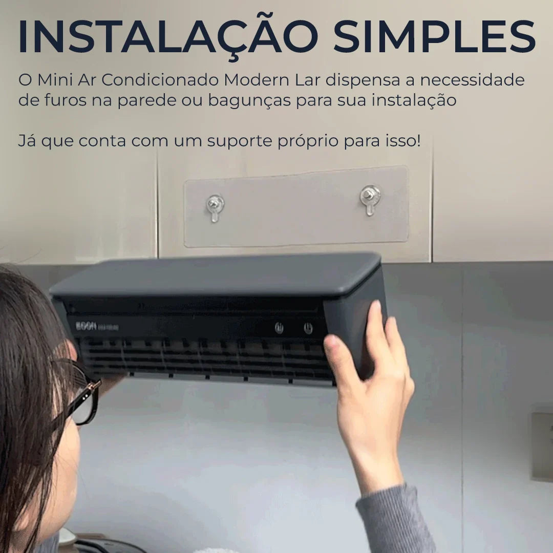 Mini Ar Condicionado Modern Lar™ Instalação Sem Furos + Frete Grátis/ Até 12 vezes SEM JUROS
