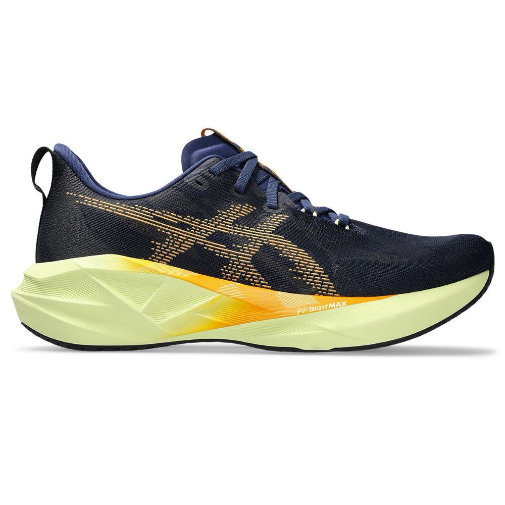 Asics Novablast 5 - Azul Marinho com Verde e Laranja – ForTimer