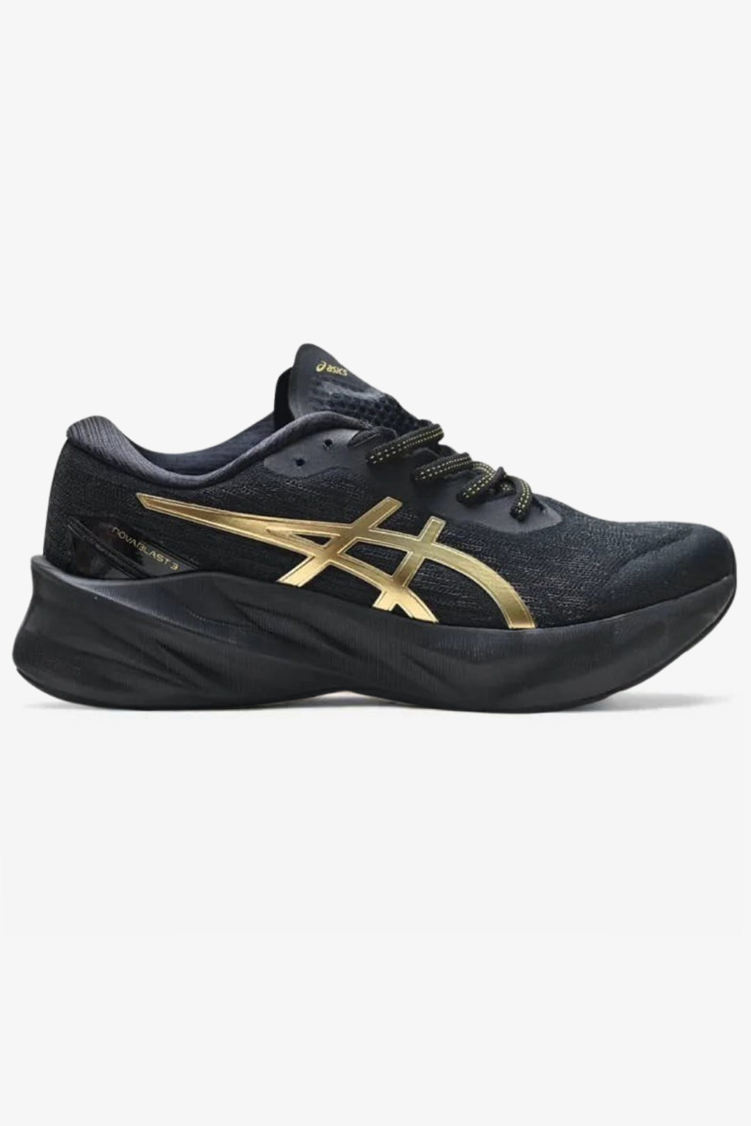Asics Novablast 3 Preto/Dourado