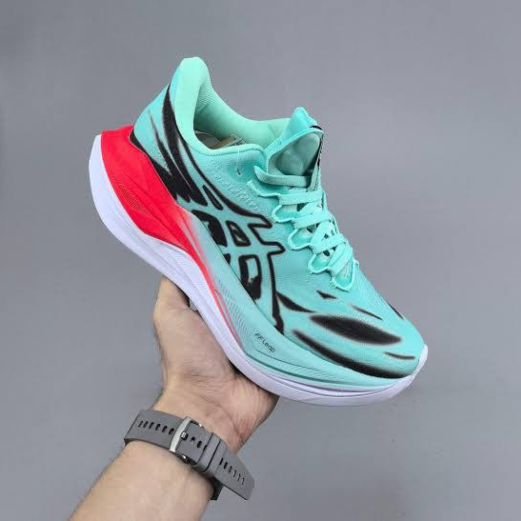 Asics Superblast 3 - Unissex - Verde Aqua Mint/Vermelho