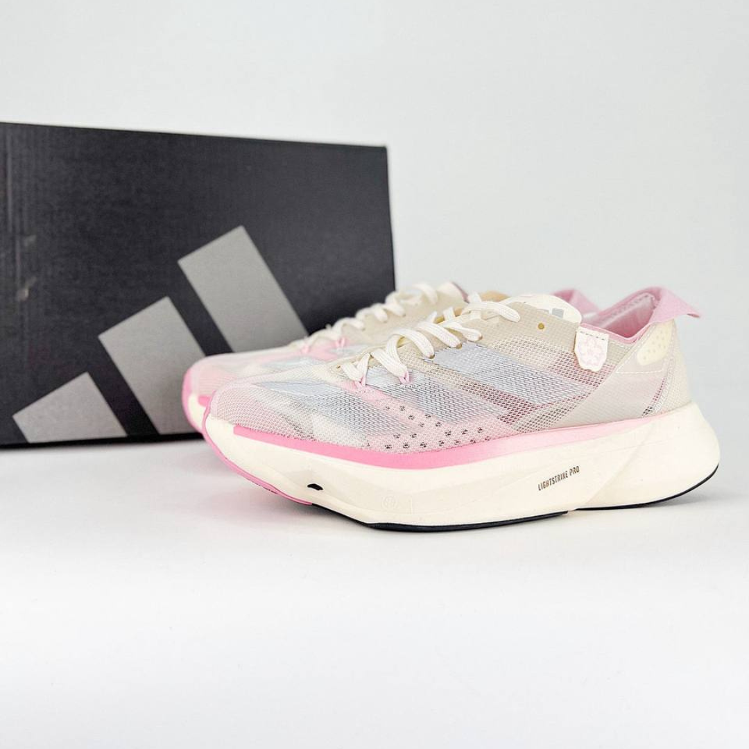 Adidas Adizero Adios Pro 3 - Branco/Rosa Claro