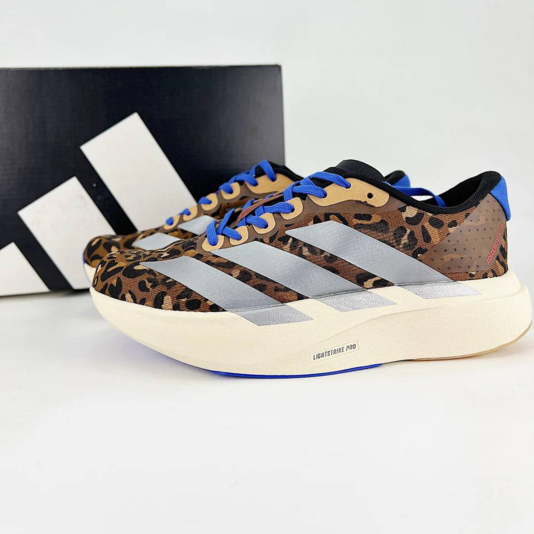 Adidas Adizero EVO SL - Marrom/Cinza Metálico/Azul Lúcido