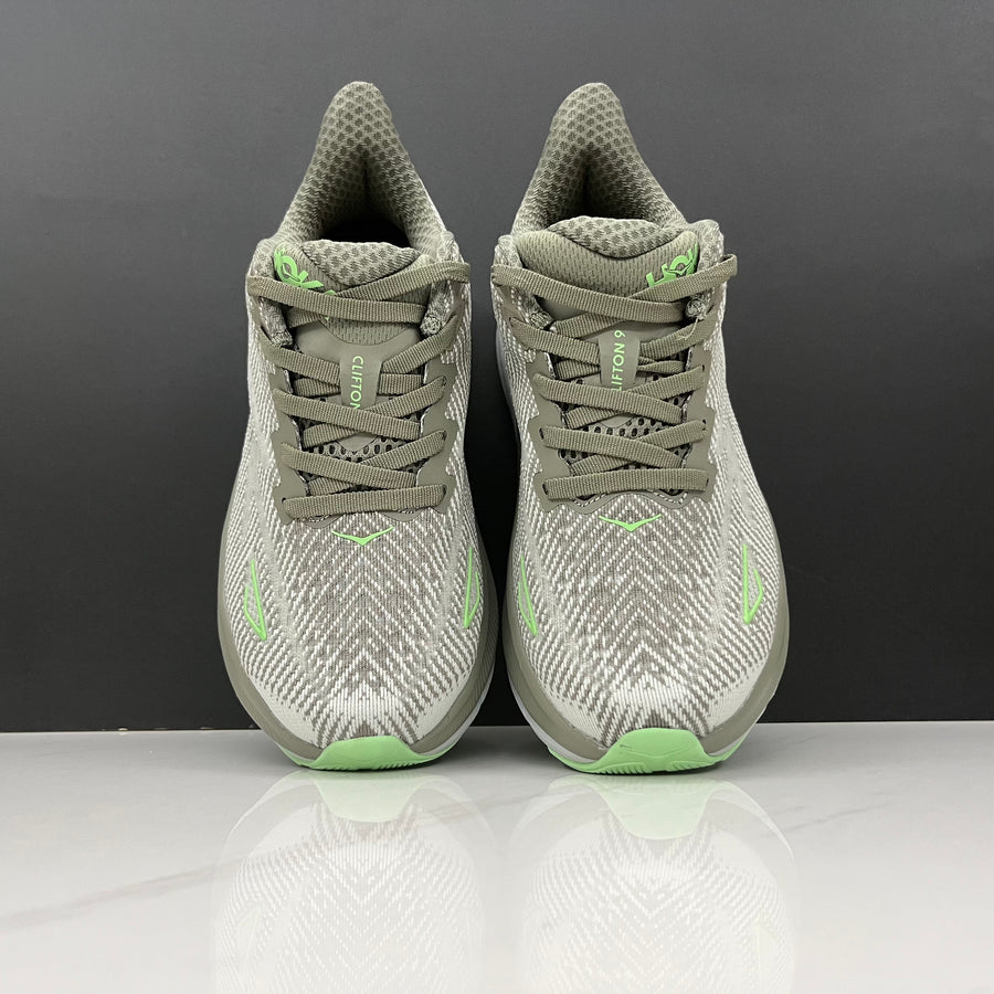 HOKA Clifton 9 Cinza e Verde – imagem 4 de 5