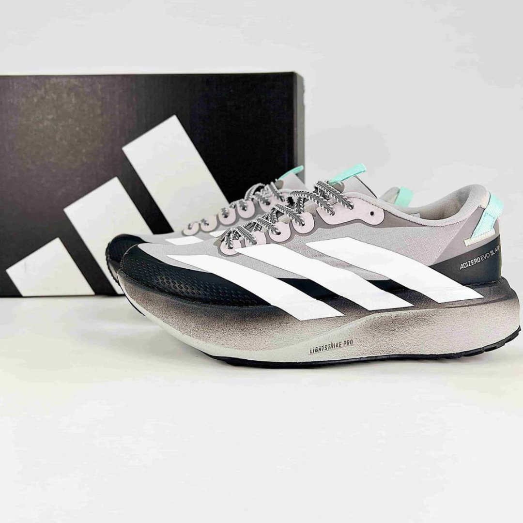 Adidas Adizero EVO SL ATR - Cinza/Preto/Verde Água