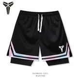 Shorts Americanos Esportivos 2 em 1 - Secagem rápida e Respirável