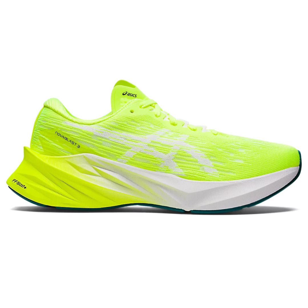 Asics Novablast 3 Verde fluorescente e Branco