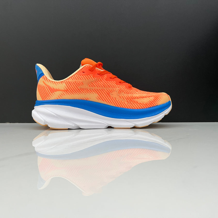 HOKA Clifton 9 Azul e Laranja – imagem 2 de 7