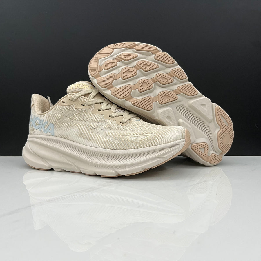 HOKA Clifton 9 Azul Claro e Laranja – imagem 3 de 6