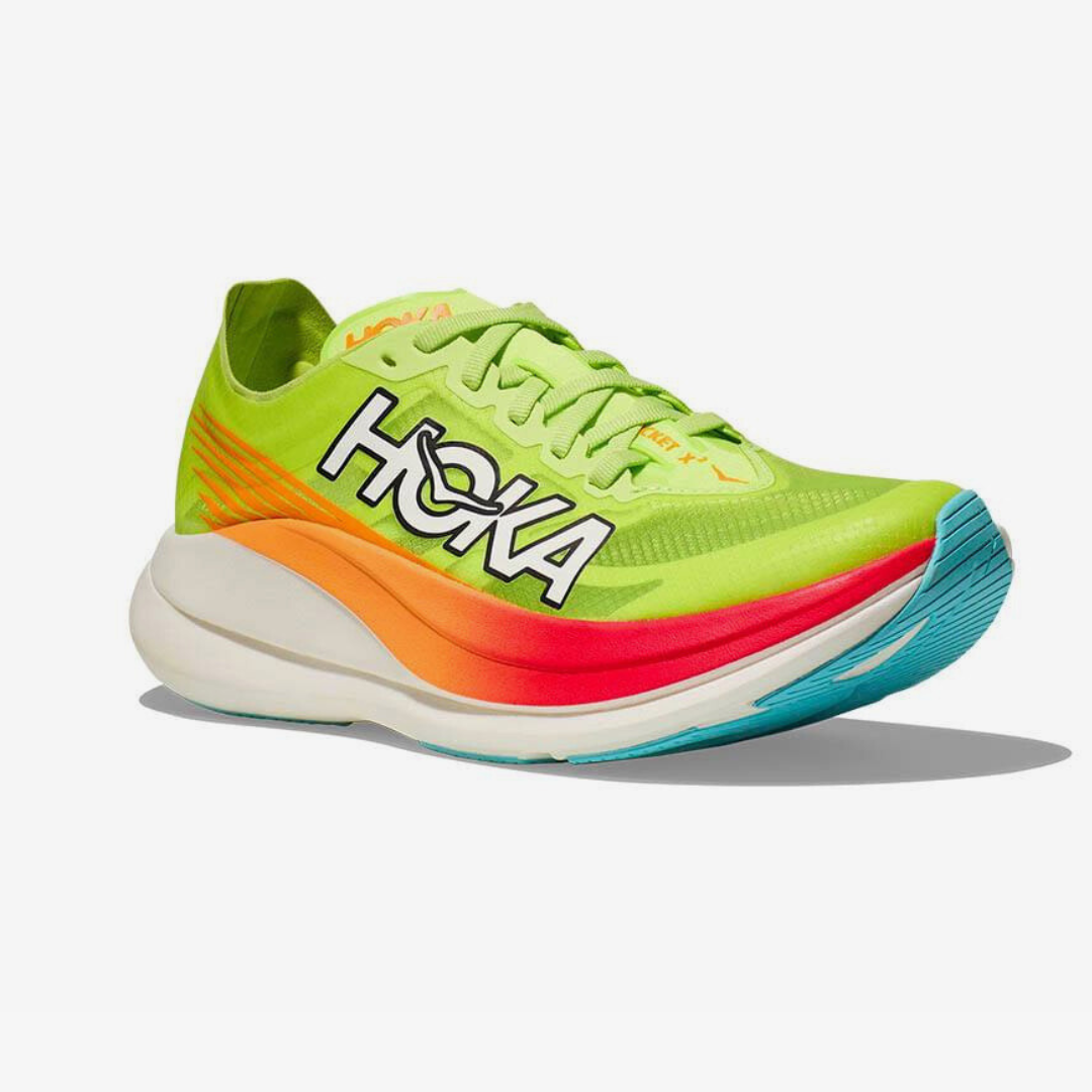 Hoka Rocket X 2 Unissex - Verde/Laranja