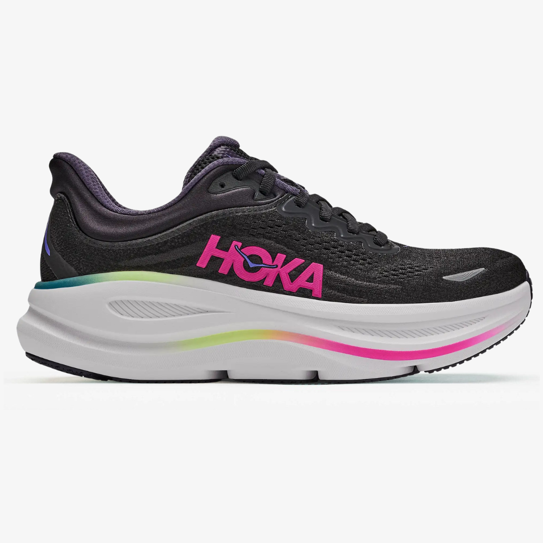 Hoka Bondi 9 - Preto/Pitaya Neon