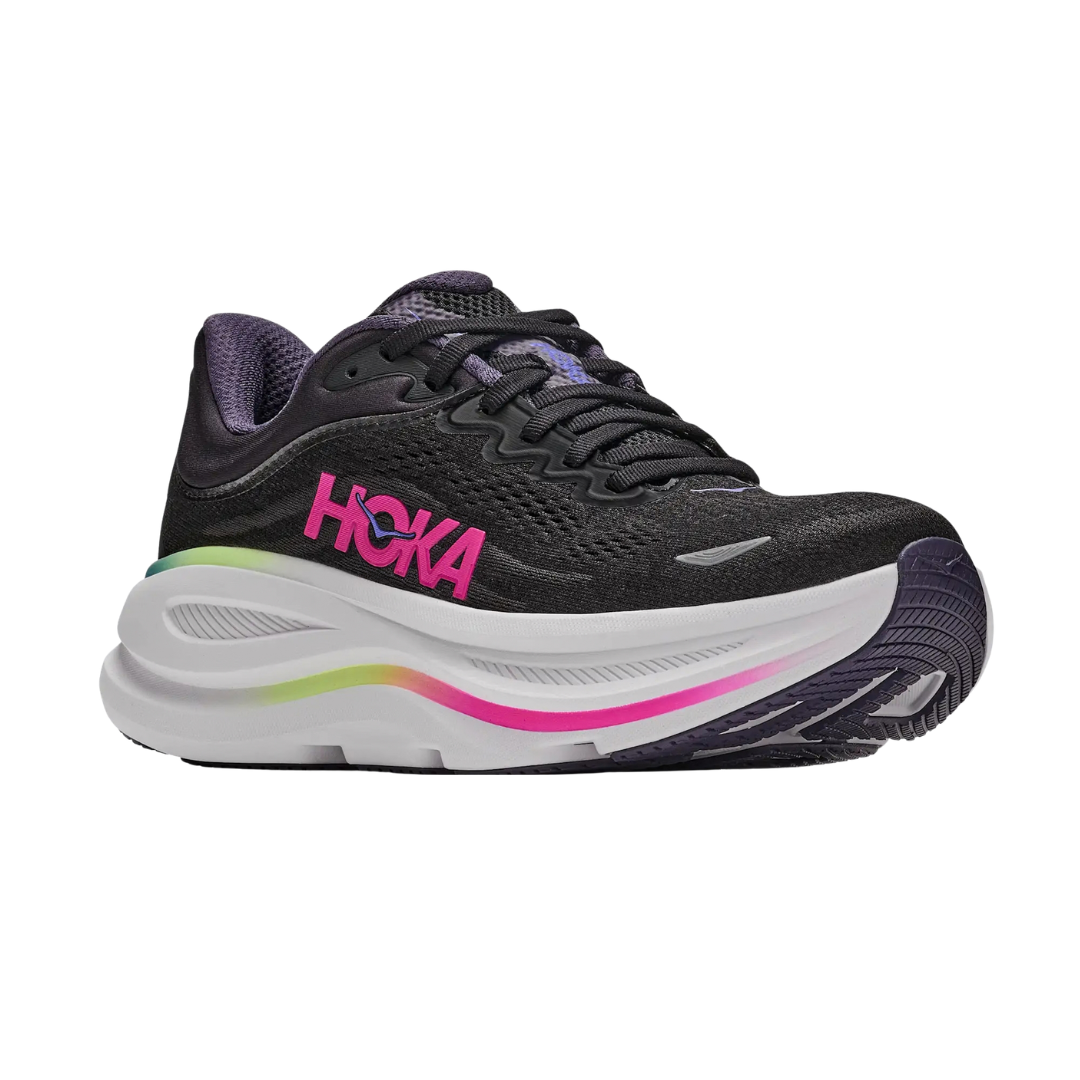 Hoka Bondi 9 - Preto/Pitaya Neon