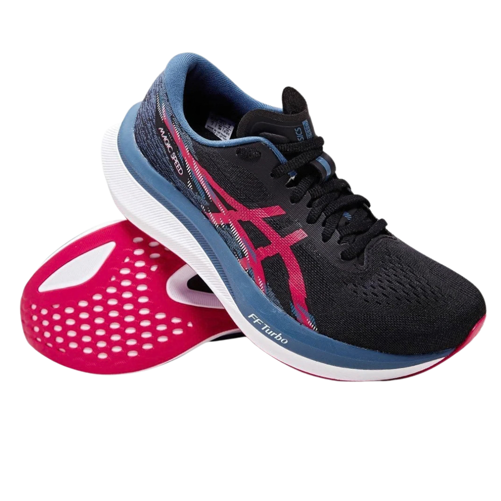 Asics Magic Speed 4 Preto / Azul / Rosa