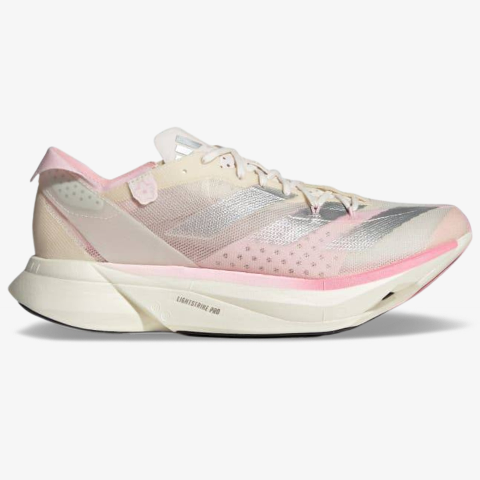 Adidas Adizero Adios Pro 3 - Branco/Rosa Claro