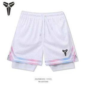 Shorts Americanos Esportivos 2 em 1 - Secagem rápida e Respirável