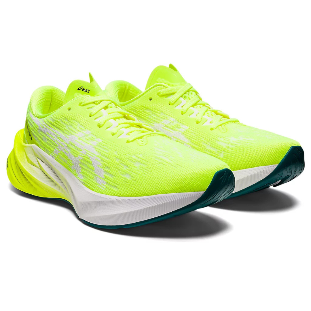Asics Novablast 3 Verde fluorescente e Branco