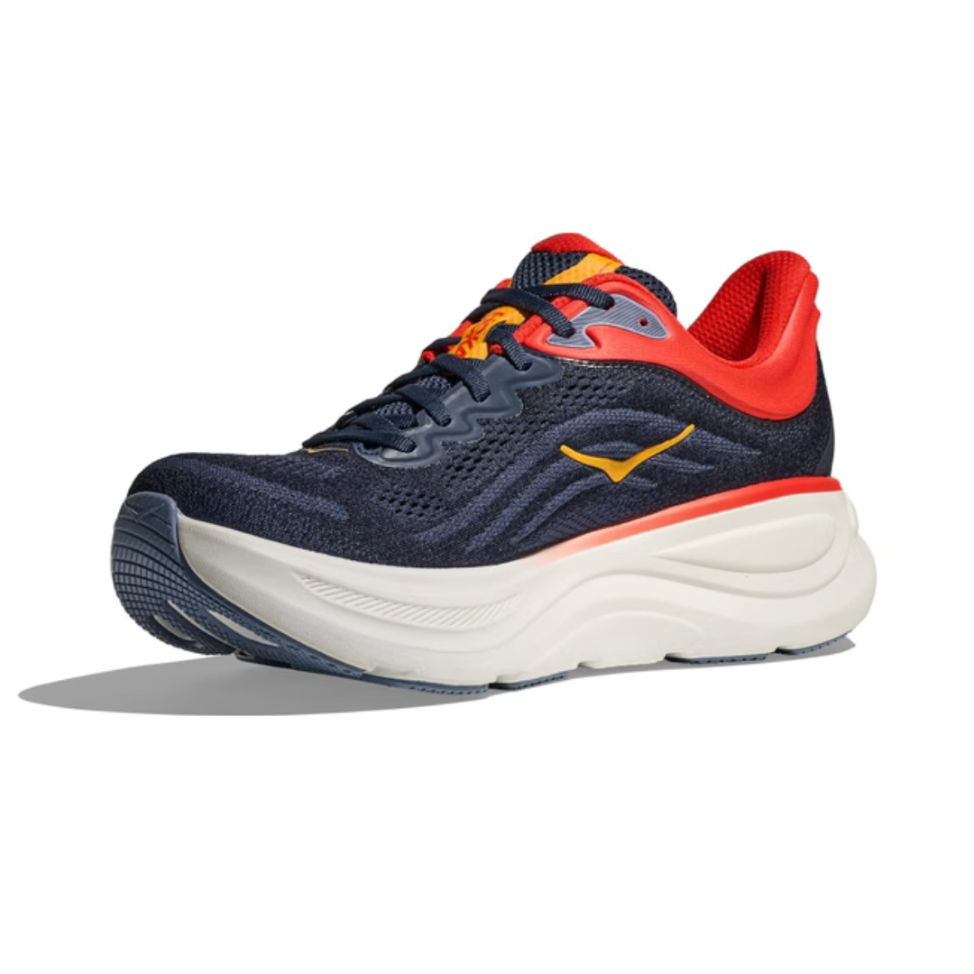 Hoka Bondi 9 – Azul Marinho/Vermelho