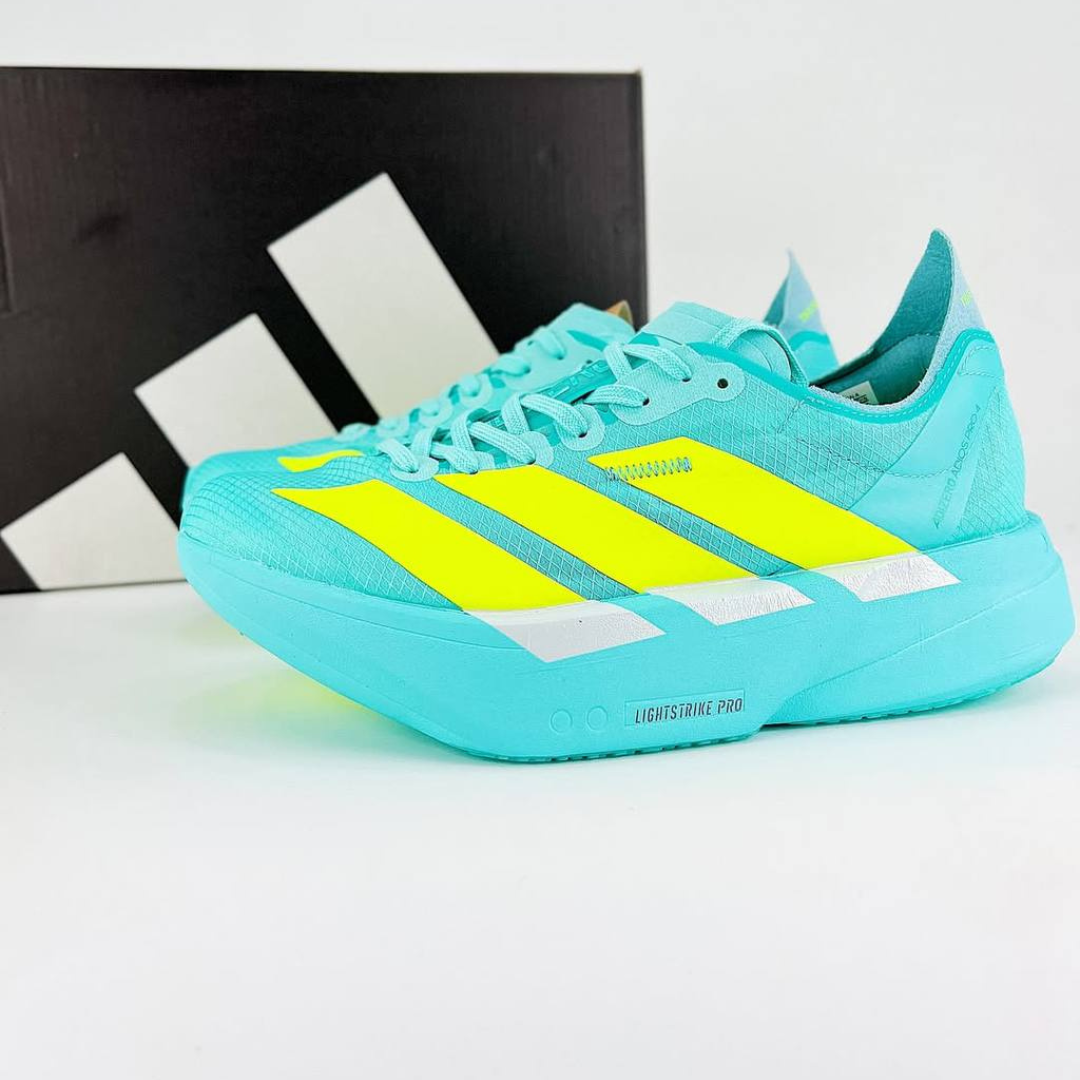 Adidas Adizero Adios Pro 4 Flash Aqua  Lucid Lemon
