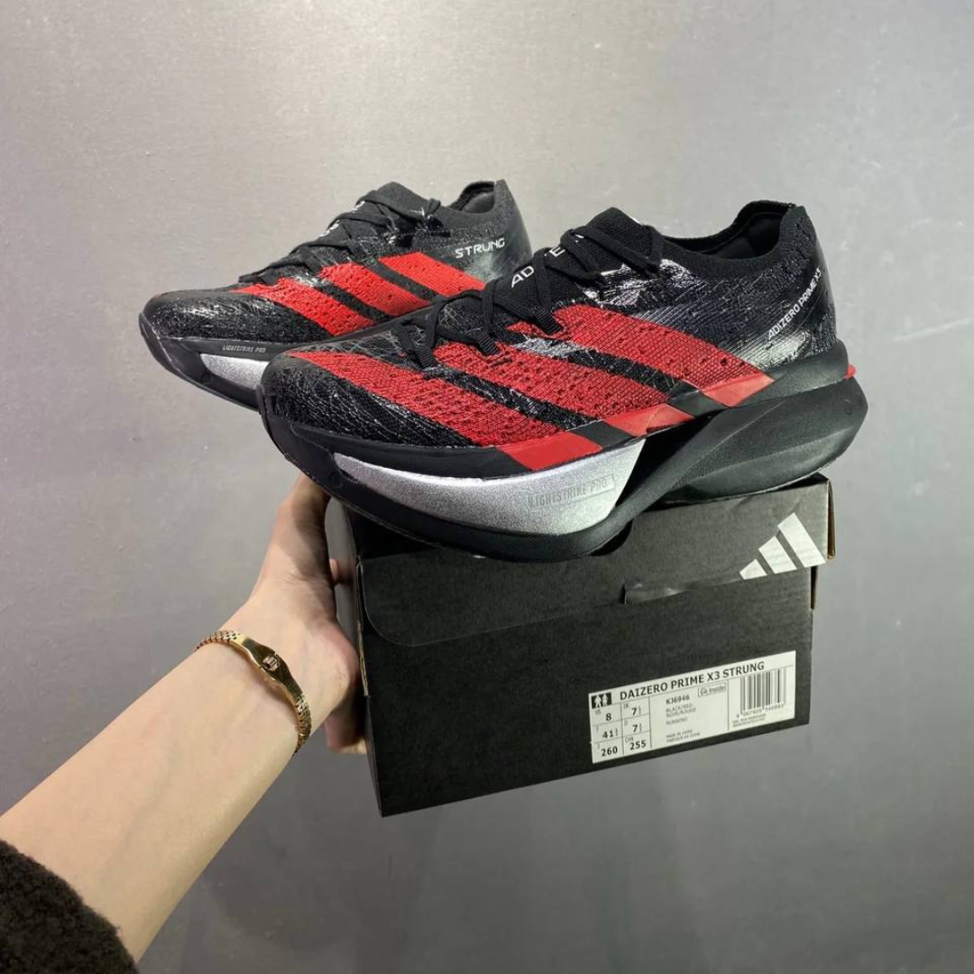 Adidas Adizero Prime X3 Strung - Preto/Vermelho