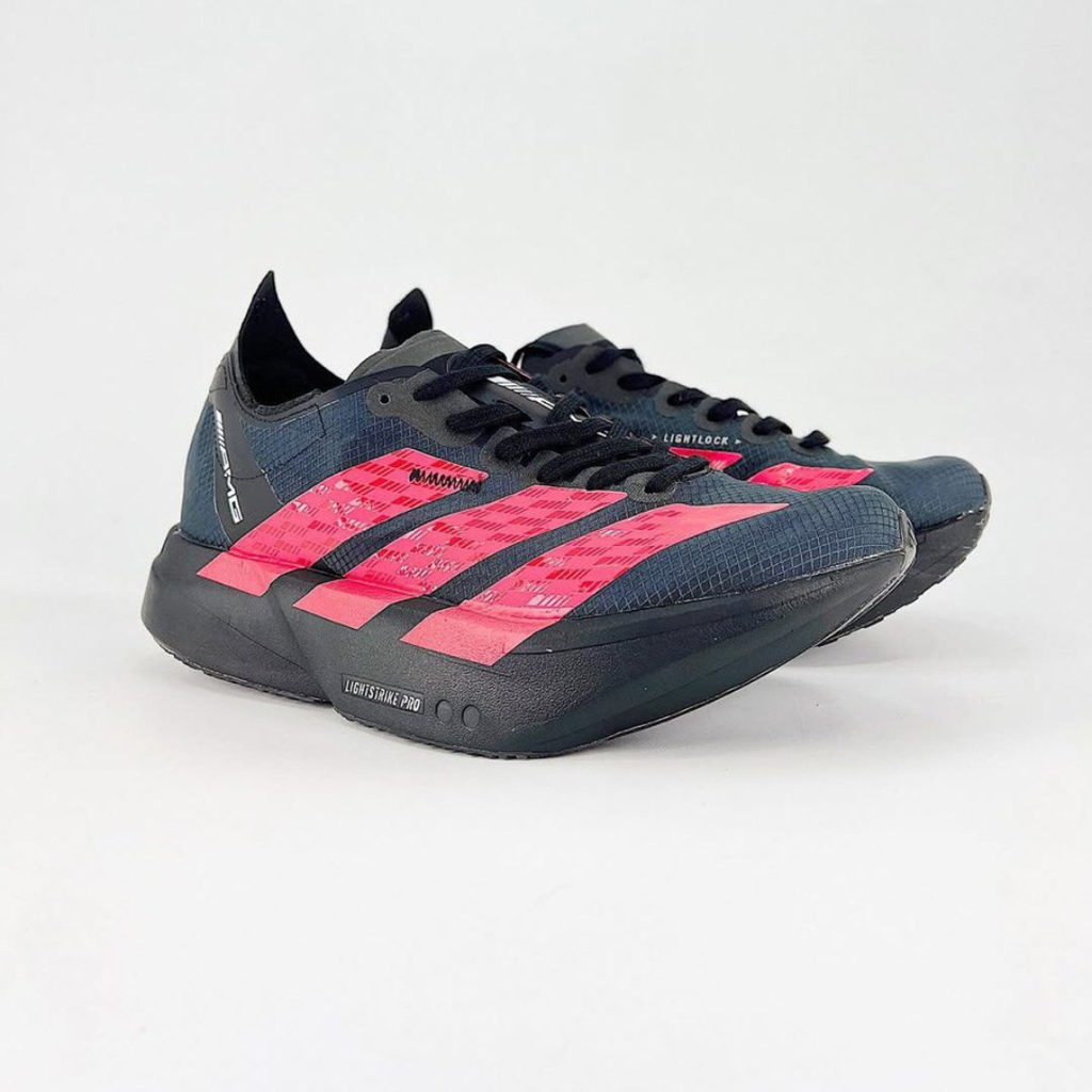 adidas Adizero Adios Pro 4 AMG　25.5 Adidas Adizero Adios Pro 4 Mercedes AMG Preto/Vermelho Lúcido