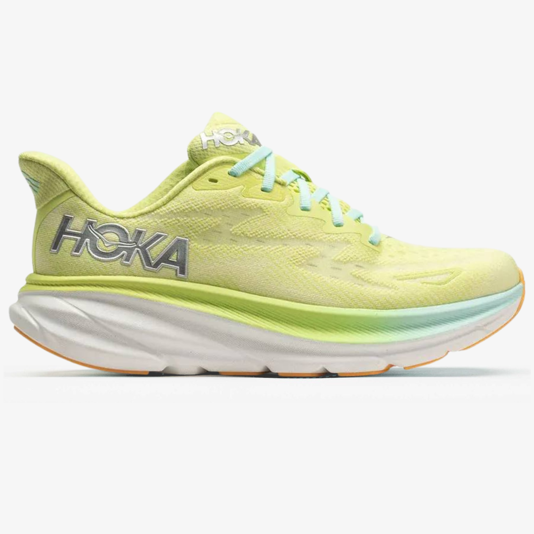 Hoka Clifton 9 – Verde/Azul/Laranja