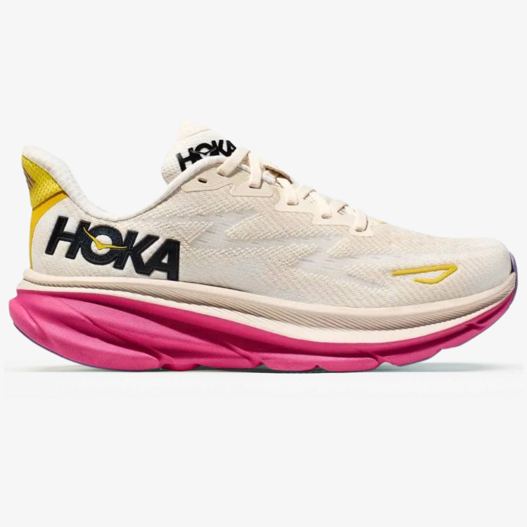 Hoka Clifton 9 – Branco/Rosa
