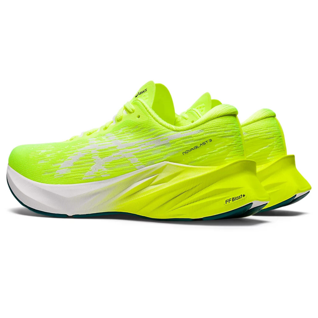Asics Novablast 3 Verde fluorescente e Branco