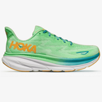 Hoka Clifton 9 – Verde Limão/Laranja