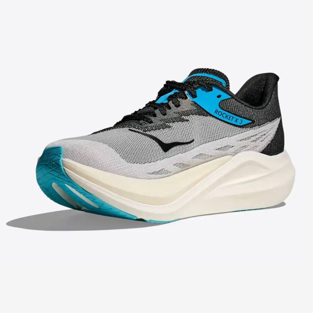 Hoka Rocket X 3 Unissex - Preto/Cinza/azul