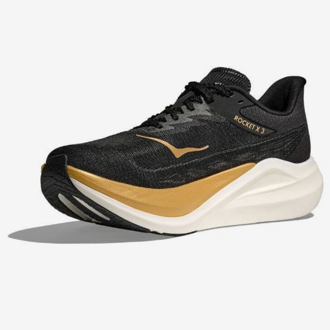 Hoka Rocket X 3 Unissex - Preto/Dourado