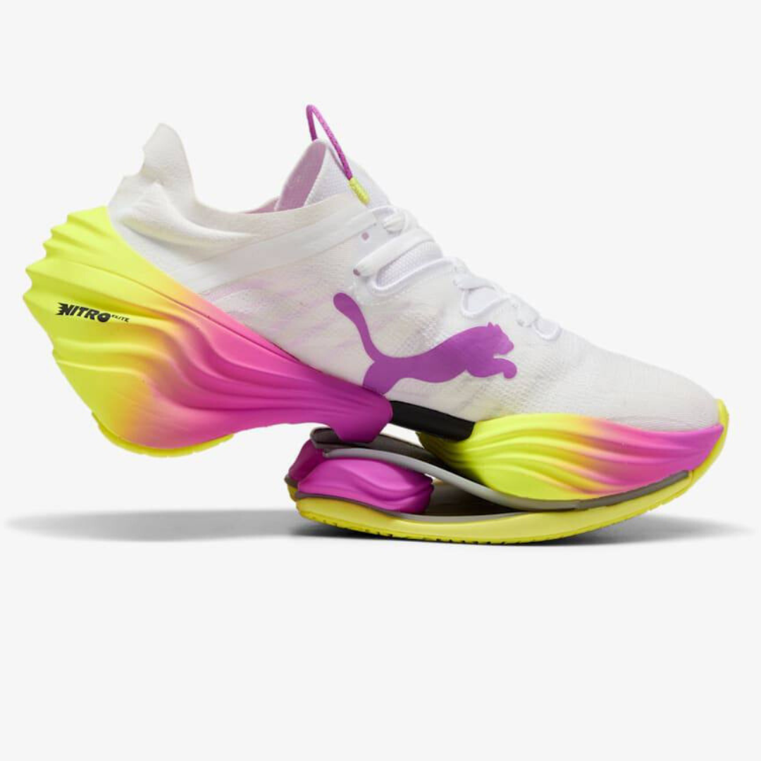 Puma Fast-RB Nitro Elite - Branco/Roxo/Verde Neon