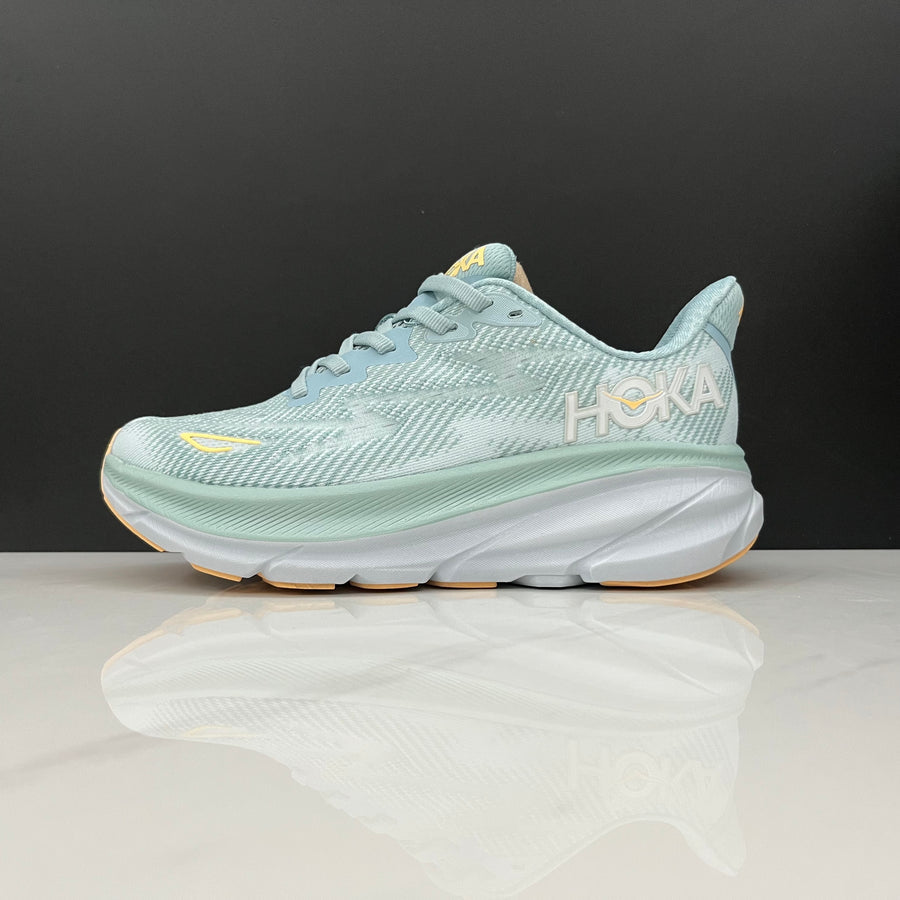 HOKA Clifton 9 Amarelo e Vermelho – imagem 1 de 6