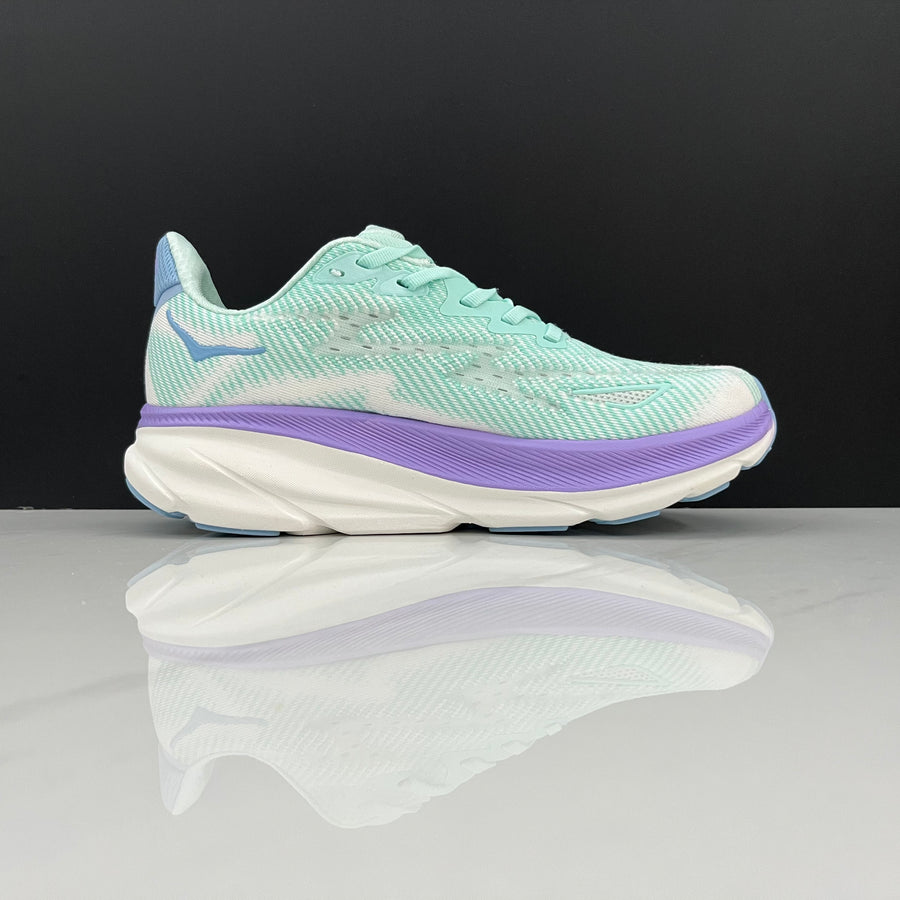 HOKA Clifton 9 Verde Menta e Lilás – imagem 2 de 5