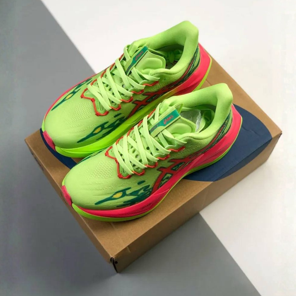Asics Superblast 3 - Unissex - Verde/Vermelho