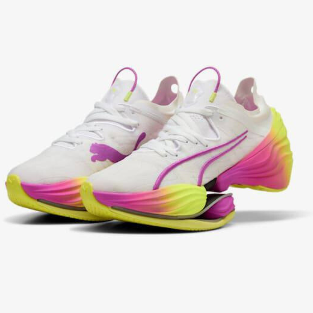 Puma Fast-RB Nitro Elite - Branco/Roxo/Verde Neon