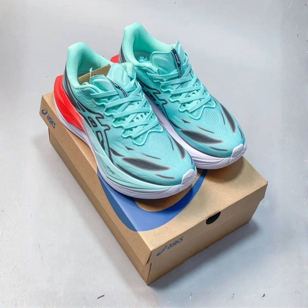 Asics Superblast 3 - Unissex - Verde Aqua Mint/Vermelho