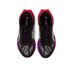 Asics Novablast 3 Preto com Roxo e vermelho