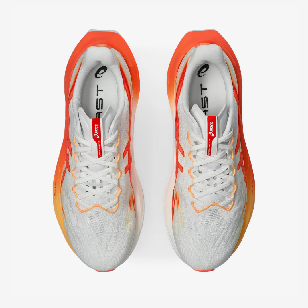 Asics Superblast 3 - Unissex - Branco/Laranja
