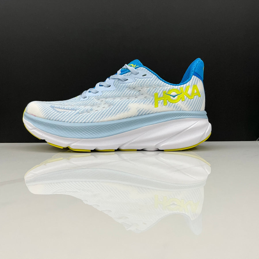 HOKA Clifton 9 Verde Água e Amarelo – imagem 1 de 5